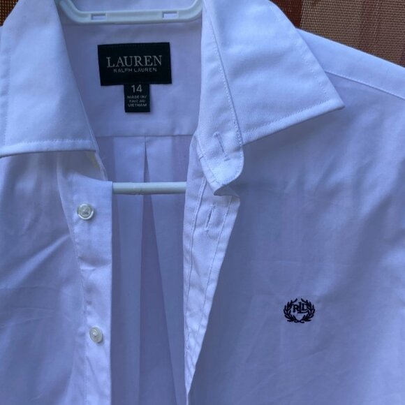 Lauren Ralph Lauren Boys’ White Dress Shirt Size14 - Picture 5 of 6